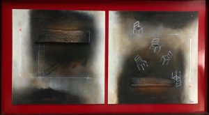 AUSENCIAS MIXTA SOBRE PVC, 40X80 CM, 2020