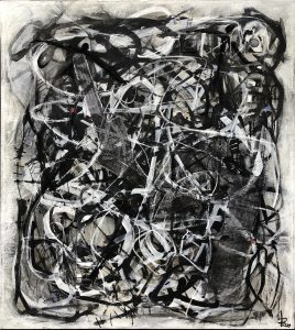 EXLOSIONCREATIVA MIXTA SOBRE TELA 100X90 CM 2020