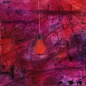 FOCO ROO COLD WAX SOBRE AEL, 125X125 CM, 2021