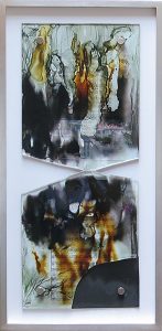 REQUIEM TINTAS SOBRE VIDRIO, 80X40 CM, 2017