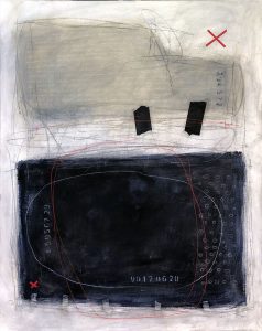 UNA MUER EN LO OSCURO MIXTA SOBRE TELA, 100X80 CM, 2022