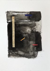 huellas del silencio mixta sobre ael 18×13 cm 2022